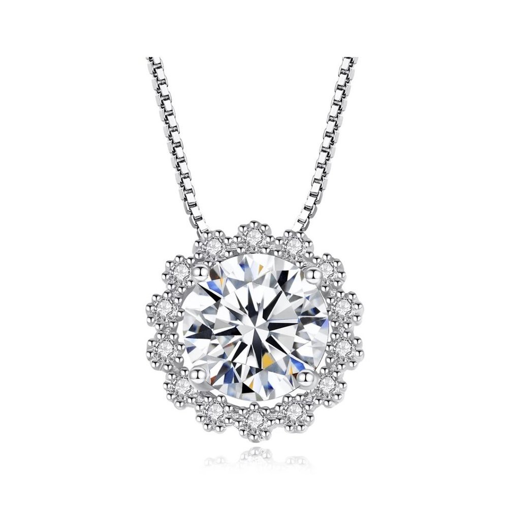 Certified 1ct. t.w. Brilliant Cut Diamond Necklace